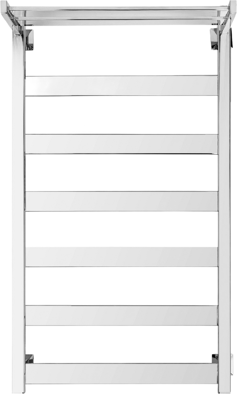 Полотенцесушитель электрический Secado Комано 1 СП R 105x55 см, подключение справа, хром, лесенка, с полкой