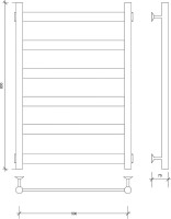 Полотенцесушитель водяной Secado Комано 2 80х50 80x55 см, хром, лесенка