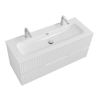 Мебель для ванной комнаты Cezares Duet 120 ясень белый софт, раковина Cezares CZR-8073-120-1-2