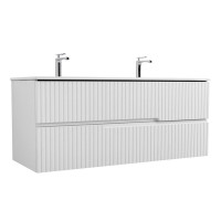 Мебель для ванной комнаты Cezares Duet 120 ясень белый софт, раковина Cezares CZR-8073-120-1-2