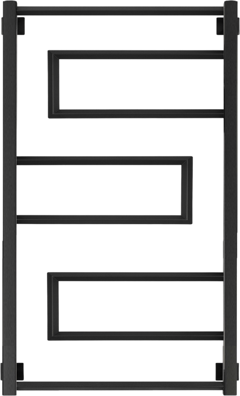 Полотенцесушитель электрический Secado Рабби 100х50 100x55 см, подключение справа, черный матовый, лесенка