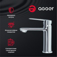 Смеситель для раковины Agger Clean A2402100 хром Смеситель для раковины Agger Clean A2402100 хром