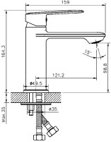 Смеситель для раковины Agger Clean A2402100 хром Смеситель для раковины Agger Clean A2402100 хром