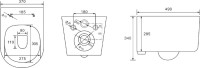 Унитаз подвесной AQUATEK Мия AQ2004-MB безободковый, матовый черный