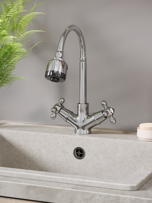 Смеситель для кухни Orange One Life One Life P03-004cr