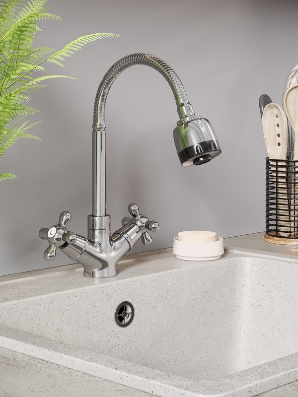 Смеситель для кухни Orange One Life One Life P03-004cr