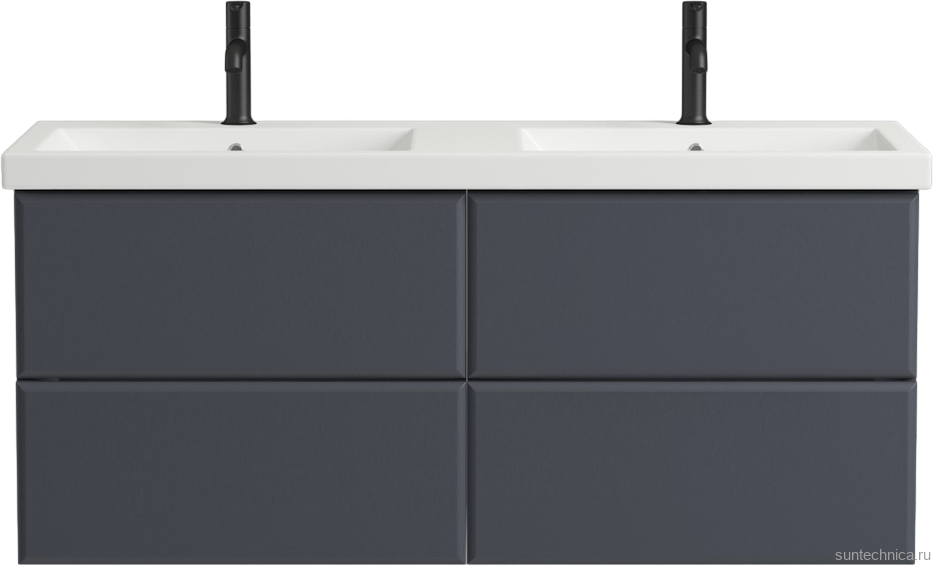 Мебель для ванной комнаты Cezares Eco 120 4 ящика, ручки серые, grafito