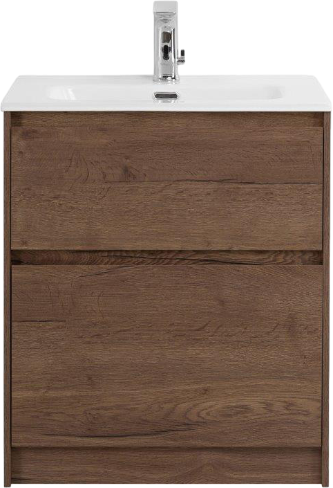 Тумба с раковиной BelBagno Kraft 60 напольная, rovere tabacco, раковина BB600ETL