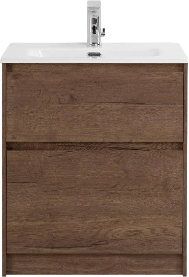 Тумба с раковиной BelBagno Kraft 60 напольная, rovere tabacco, раковина BB600ETL