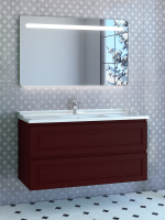 Мебель для ванной комнаты Caprigo Wales Смальти 120 бордовая