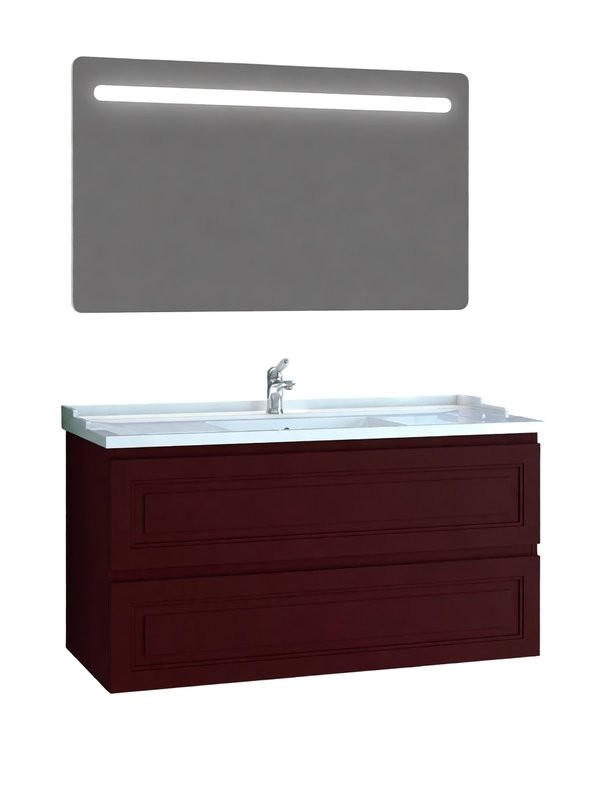 Мебель для ванной комнаты Caprigo Wales Смальти 120 бордовая