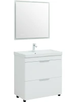 Мебель для ванной комнаты Aquanet Ирис new 80 напольная, 2 ящика