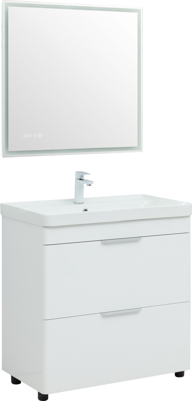 Мебель для ванной комнаты Aquanet Ирис new 80 напольная, 2 ящика