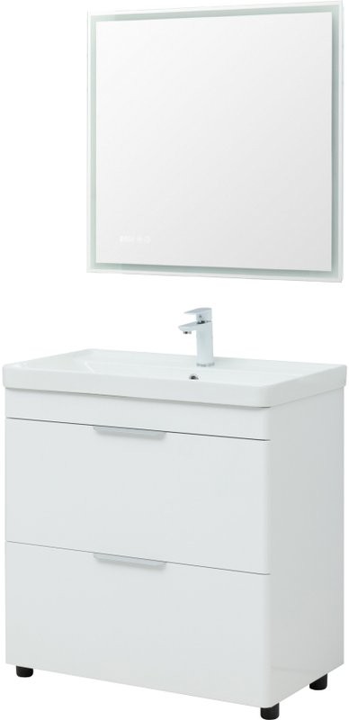 Мебель для ванной комнаты Aquanet Ирис new 80 напольная, 2 ящика