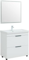 Мебель для ванной комнаты Aquanet Ирис new 80 напольная, 2 ящика