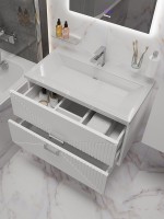 Тумба с раковиной Grossman Луксор 80 матовая белая