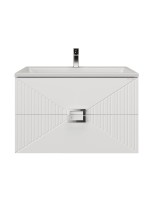 Тумба с раковиной Grossman Луксор 80 матовая белая