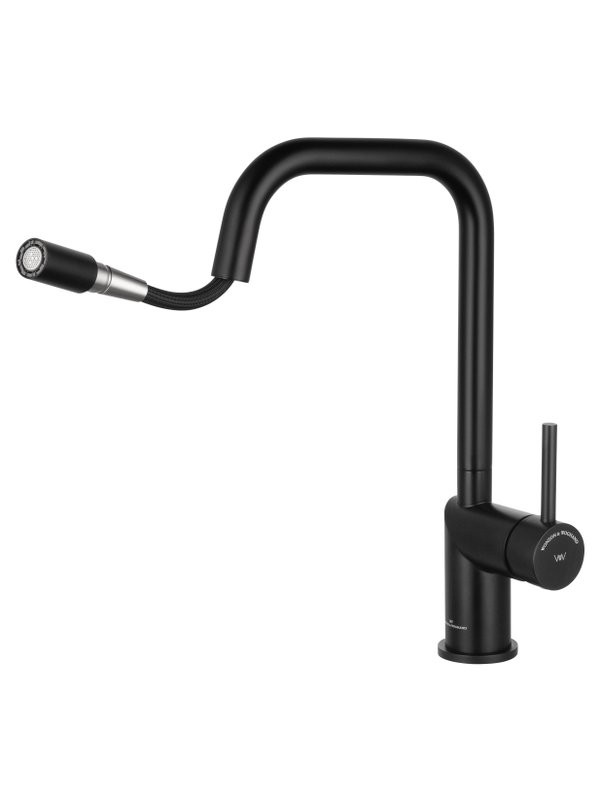 Смеситель для кухни Wonzon & Woghand WW-6018-MB матовый черный