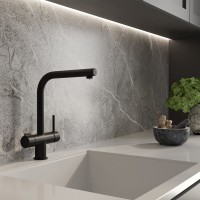 Смеситель для кухни с фильтром для питьевой воды A8967, Черный