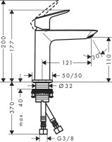 Смеситель для раковины Hansgrohe Logis Fine 110 71253000