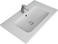 Тумба с раковиной Lemark Romance 80 белая глянцевая