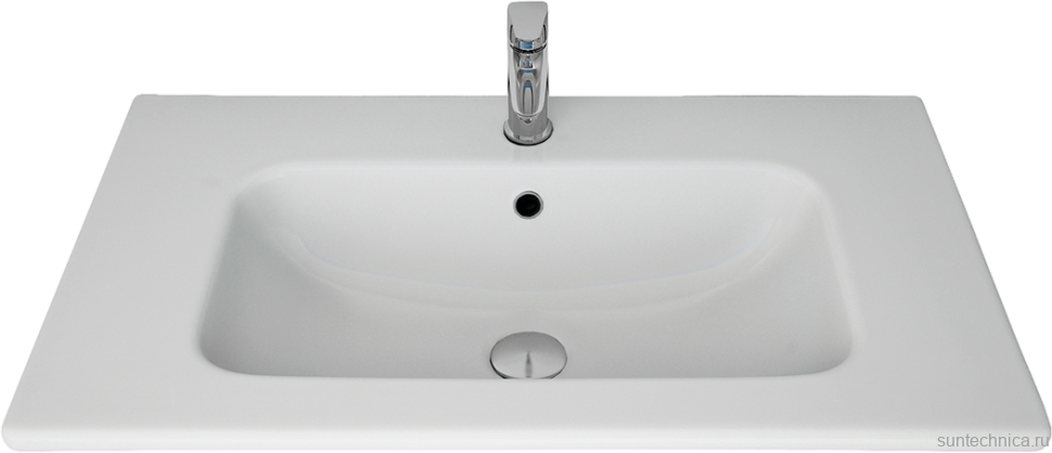 Тумба с раковиной Lemark Romance 80 белая глянцевая