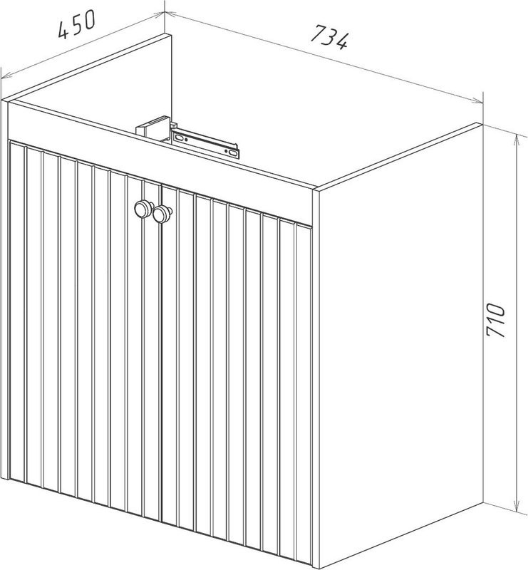 Тумба с раковиной Lemark Romance 80 белая глянцевая