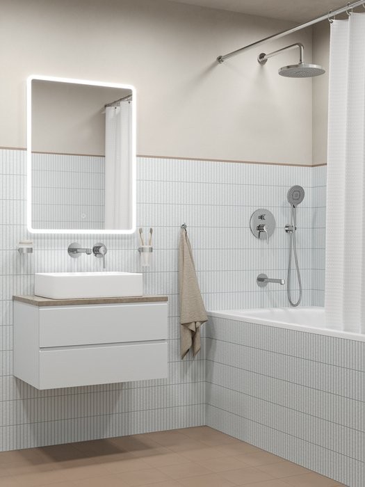 Смеситель для раковины IDDIS ODDSB00i65 С ВНУТРЕННЕЙ ЧАСТЬЮ, глянцевый хром