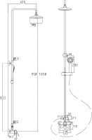 Душевая стойка Kaiser Guss 68182