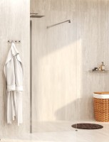Душевая перегородка Wasserkraft Rur 30W 100 см, профиль никель, стекло текстурное