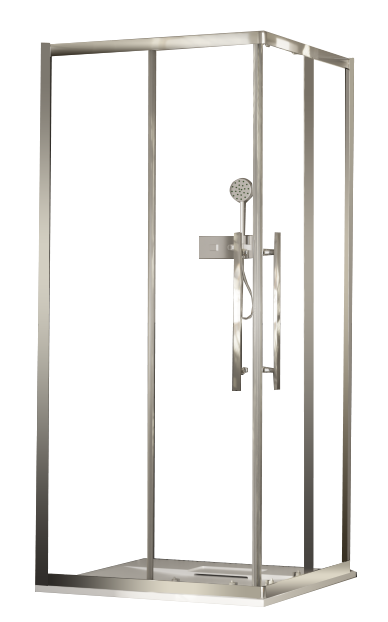 Душевой уголок Esbano Flex ESF-90D1+120D2-C 120х90 см, профиль хром, стекло прозрачное