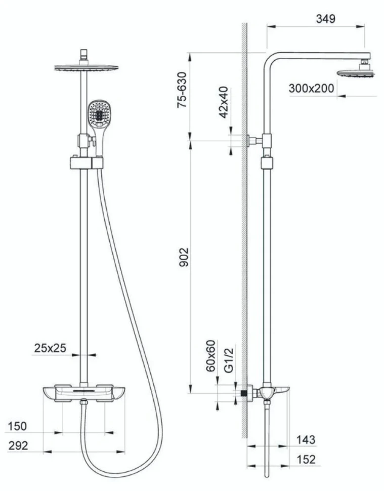 Душевая стойка Timo Helmi SX-1170/00-16