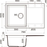 Комплект Мойка Omoikiri Sakaime 79-WH белая + Измельчитель Nagare slim 1250-AZ azur blue