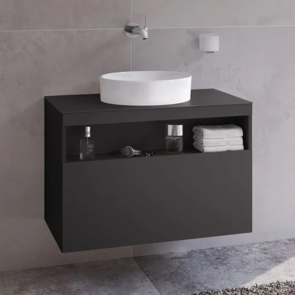 Тумба с раковиной Keuco Stageline 32863 80 см, вулканит