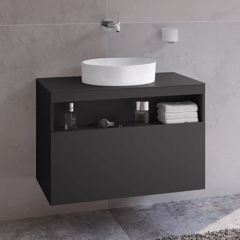 Тумба с раковиной Keuco Stageline 32863 80 см, вулканит