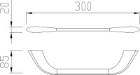 Полотенцедержатель Cezares Liner TH02-01 хром