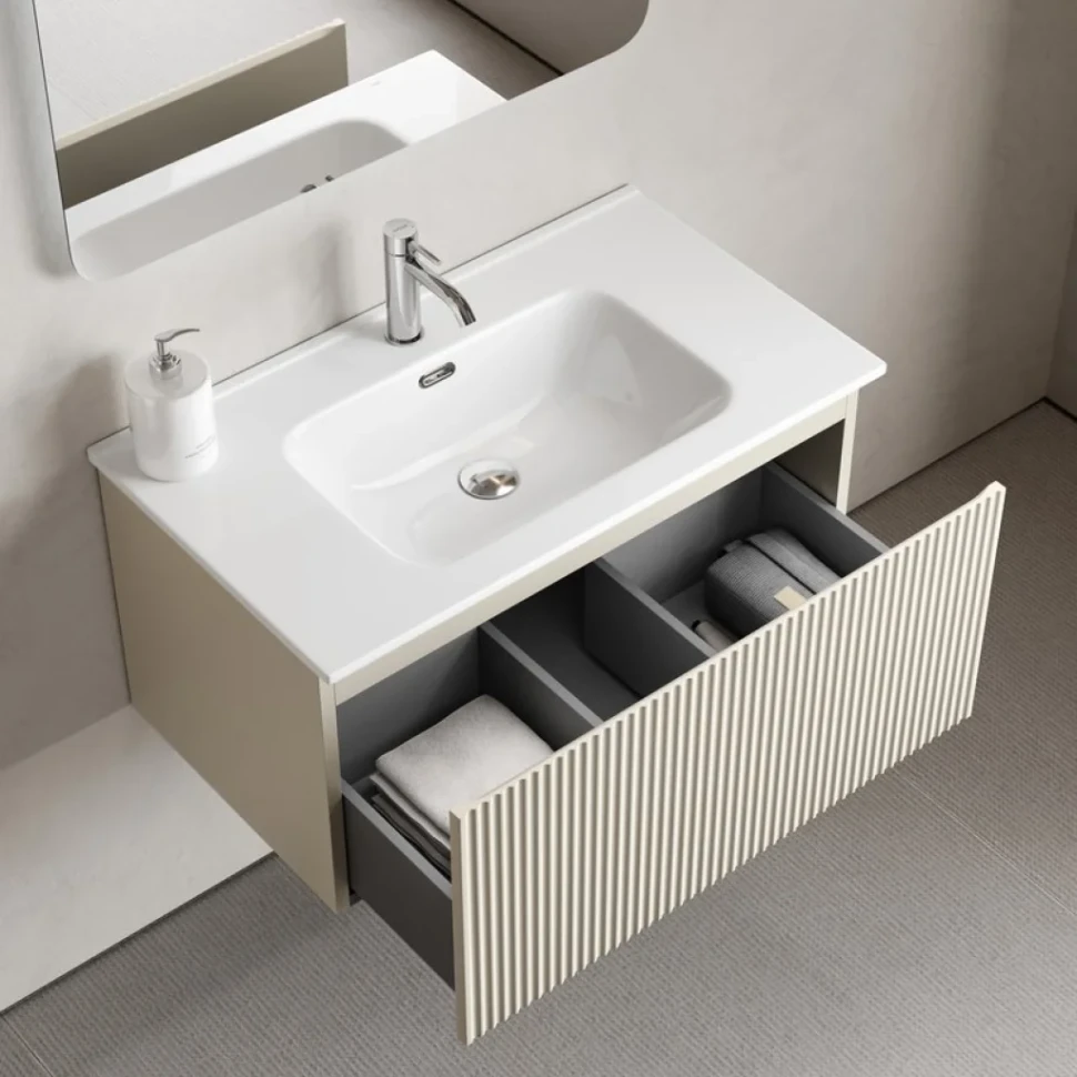 Мебель для ванной комнаты Sancos Snob R 1.0 80 beige soft