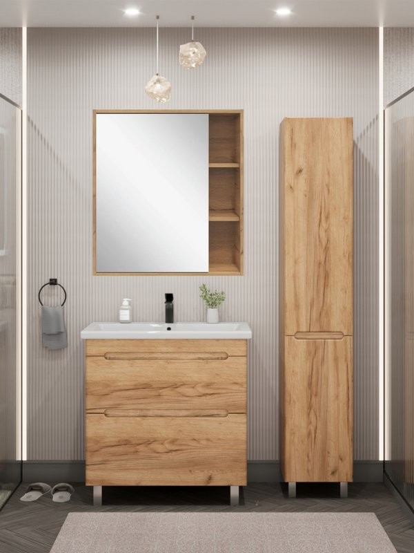 Тумба с раковиной SanStar Diva 70 напольная, Gold Craft, раковина Como