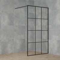 PAINI-WalkIN110G Душевая перегородка 110x195 Paini, рисунок решетка