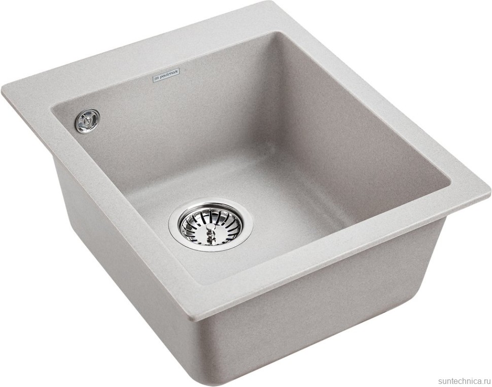 Комплект Мойка Paulmark Kante 40 PM104249-GR серый + Измельчитель Intenso