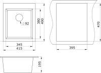 Комплект Мойка Paulmark Kante 40 PM104249-GR серый + Измельчитель Intenso Комплект Мойка Paulmark Kante 40 PM104249-GR серый + Измельчитель Intenso