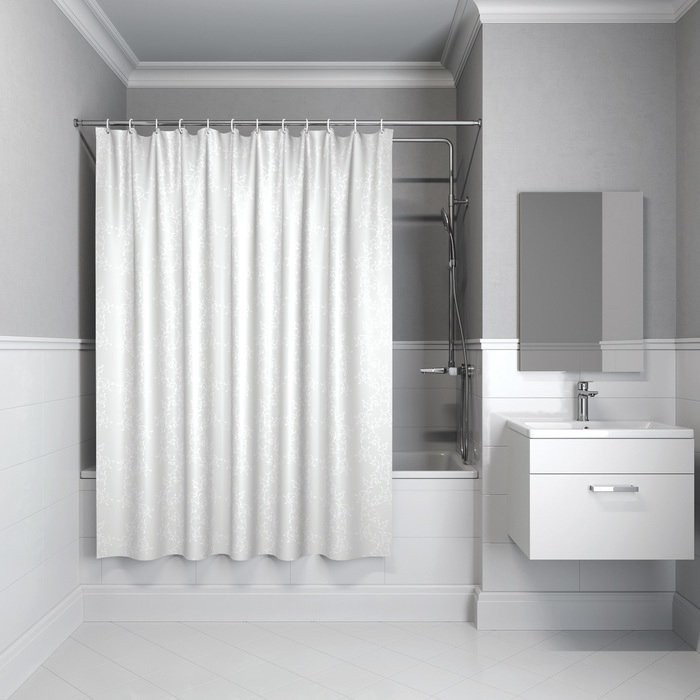 Штора для ванной IDDIS Base BD05P24i11 240х200, белая