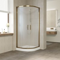Душевой уголок Vegas Glass ZS Tur Novo 90 05 10 профиль бронза, стекло сатин