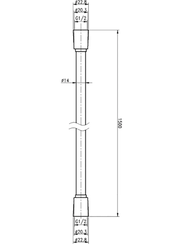Душевой шланг Cezares Czr CZR-FMD-150-NOP черный