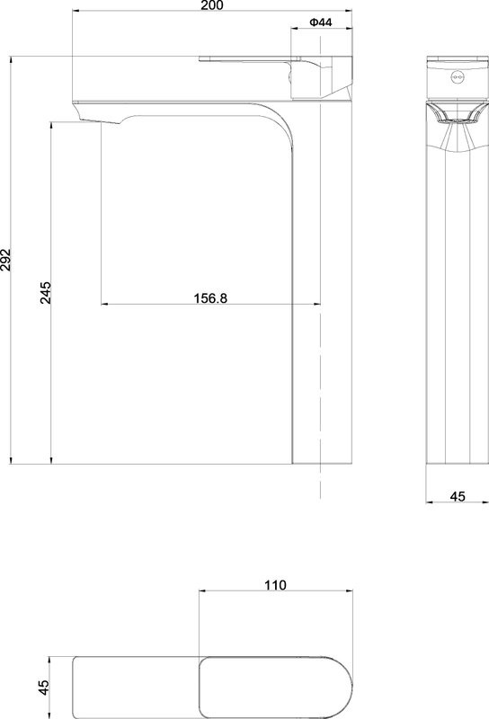 Смеситель для раковины beWash Purify BVMM0BH500 хром