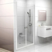 Душевая дверь в нишу Ravak Chrome CSDL2-90 Transparent, профиль белый
