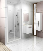Душевая дверь в нишу Ravak Chrome CSDL2-90 Transparent, профиль белый