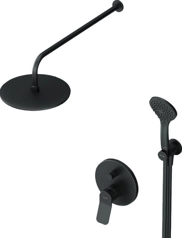 Душевой комплект AM.PM X-Joy FB85A1RH02 С ВНУТРЕННЕЙ ЧАСТЬЮ, для душа, чёрный