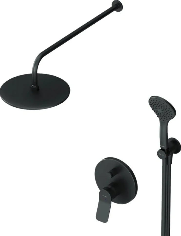 Душевой комплект AM.PM X-Joy FB85A1RH02 С ВНУТРЕННЕЙ ЧАСТЬЮ, для душа, чёрный