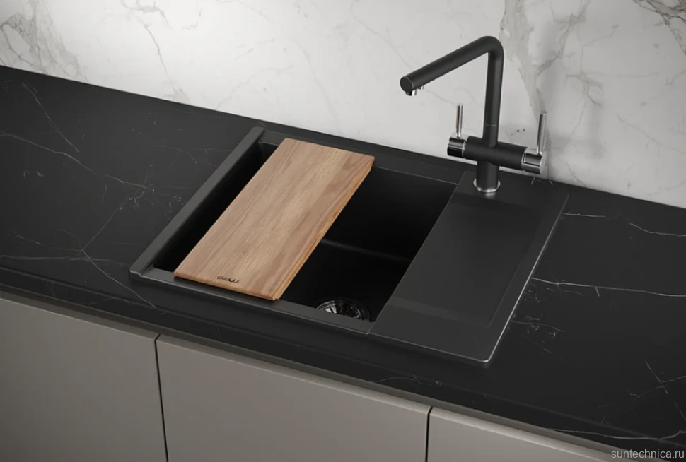 Мойка кухонная Granula Estetica 6202, шварц